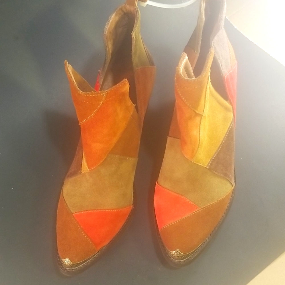 Jeffrey Campbell Multicolor Patchwork Ankle Boots